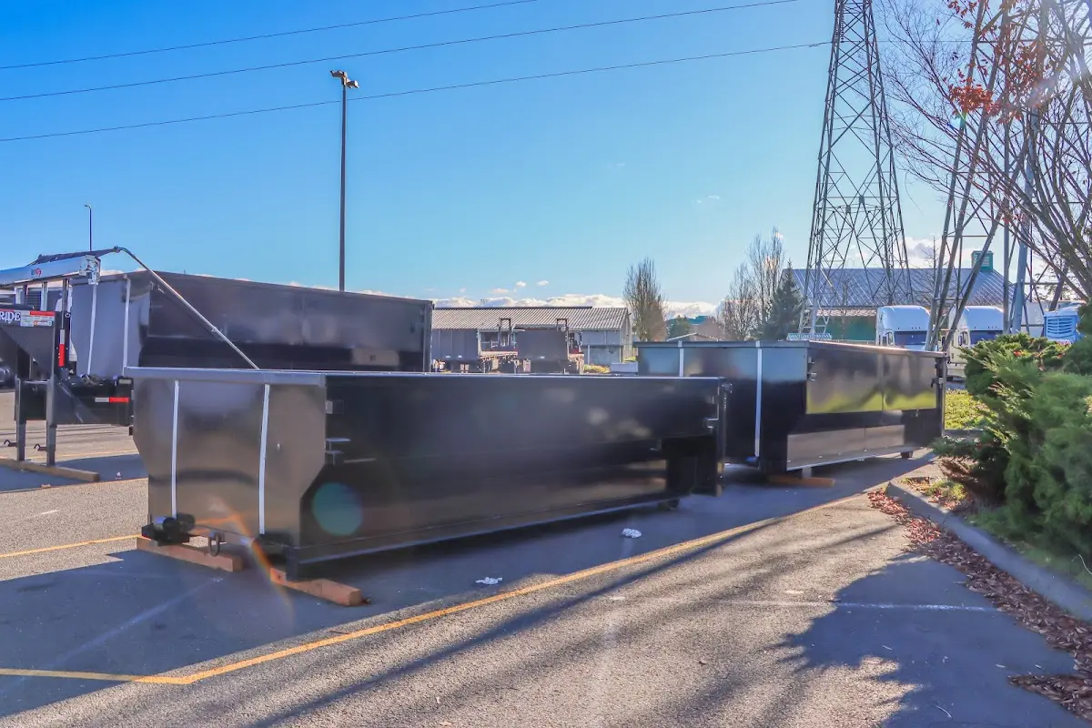 Roll-off dumpster ready for waste disposal at job site for Estate Cleanout Dumpster Rental in Sun City